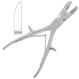 Cortador de huesos Stille Liston, doble acción, ortopédico de alta calidad, 27cm/cortador de huesos Stille Liston, 26 CM, acero alemán Curvo - Product Image 2