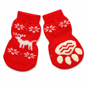 Chaussettes antidérapantes pour chien de style baskets avec semelle à adhérence, protection extensible pour pattes d'animaux de compagnie pour une utilisation en intérieur et en extérieur - Product Image 2