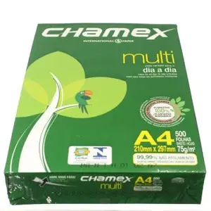 Penjualan terlaris kertas ganda Chamex A4 80gsm, 75 gsm, 70 gsm kertas salinan