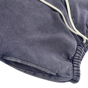 Pantalones cortos elásticos con cintura para hombres, pantalones cortos deportivos informales de mezclilla para hombres, pantalones cortos de mezclilla lavados con ácido para hombres - Product Image 3