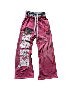 Pantalons à double taille pour hommes personnalisés, style Y2k, streetwear, évasés, empilés, délavés à l'acide, amples, à double taille - Product Image 3