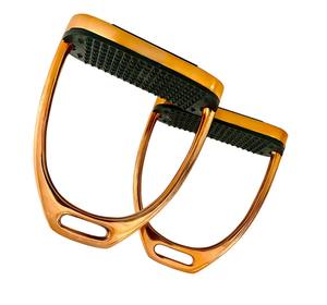 Nouvelle arrivée compétition saut à cheval étriers aluminium léger poignée de sécurité équestre usine OEM approvisionnement - Product Image 2