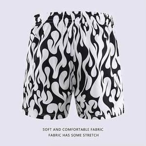Pantalones de chándal informales de verano para hombre, pantalones cortos con estampado de flocado en 3D, ropa de calle con cordón, pantalones cortos de lana para hombre - Product Image 5