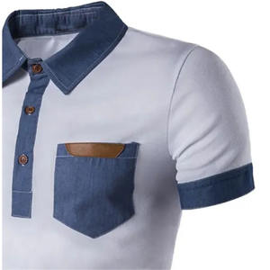 Alta calidad 100% algodón hombres para Polo camiseta impresión personalizada bordado con logotipo OEM tejido en blanco liso Shirtv - Product Image 6
