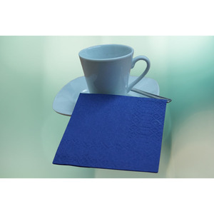 Tovaglioli Blu 20x20cm con Bordo Goffrato 100pz 60 Confezioni B2B - Product Image 1