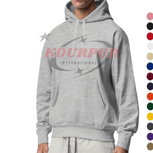 เสื้อฮู้ดผู้ชายสีดำ Kourpur International ผ้าฝ้ายเฟรนช์เทอร์รี่ ดีไซน์กระเป๋าเสื้อ สวมใส่สบายๆ ในฤดูใบไม้ร่วง ทรงปกติ - Product Image 5