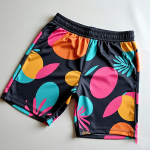 Pantalones cortos de poliéster para entrenamiento, pantalones cortos ligeros para correr para hombre, pantalones cortos para gimnasio, ropa deportiva, cintura alta con cordón - Product Image 3