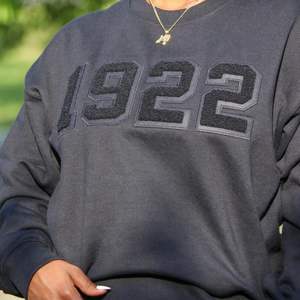 All Black 1922 Sudadera unisex Algodón Fleece Cuello redondo Pullover Sorority Fashion College Wear Fall Layering Style - Product Image 6