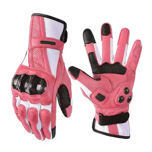 Hot Selling Custom Men's Cowhide Leather Motorbike Gloves Premium Quality Winter Waterproof Breathable Motorcycle Racing Gloves - Product Image 1