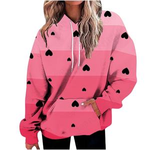 Women's <b>Floral</b> 3D Digital Printed Breathable Waterproof Windproof Polyester/Cotton Lined Oversized Hoodie with Pockets - Product Image 3