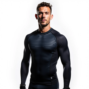 Proveedor de protectores contra sarpullidos personalizados de alta calidad, Fabricante Mayorista de ropa MMA sublimada personalizada para uso en entrenamiento - Product Image 4