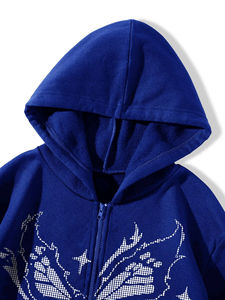 New Fashion Women's <b>Rhinestone</b> Hooded Hoodies Durable <b>Fabric</b> Breathable Eco-Friendly High Quality Hot Sale Trending Cheap Rate - Product Image 5