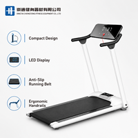 Tapis de course électrique compact en gros avec écran LED, machine de marche pour la maison, équipement de fitness, OEM disponible