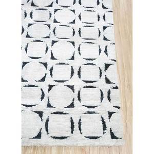 Alfombra de Lana y Seda Azalea Ivory, Tejida a Mano, con Patrón Geométrico, Alfombra de Yute para Sala de Estar, Pasillo, Diseño de Rompecabezas de Algodón Orgánico - Product Image 4