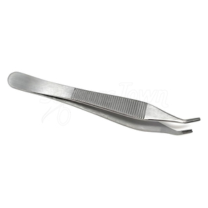 Fórceps de tejido de acero inoxidable reutilizables con mandíbulas dentadas finas para un manejo preciso del tejido en uso clínico - Product Image 1