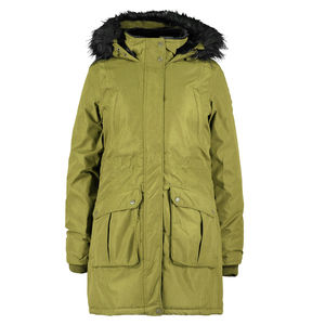 Veste d'hiver matelassée chaude respirante écologique chauffée en nylon imperméable à capuche en fausse fourrure pour femmes, taille plus - Product Image 1