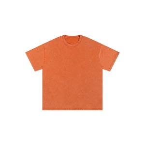 T-shirts oversize vintage tendance pour hommes, 100% coton, coupe ample, logo brodé, épaules tombantes, respirant, écologique, 220g - Product Image 3