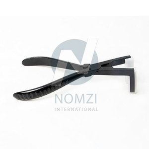 Pinces professionnelles en acier inoxydable de qualité supérieure pour Extensions de ruban, pinces à cheveux personnalisées de couleur noire - Product Image 5