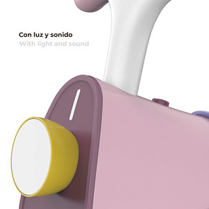 ROBINCOOL. <b>Pink</b> Ride-On <b>Balance</b> <b>Bike</b> for Kids 55 X 28 X 41 with Light and Sound Effects - Product Image 3