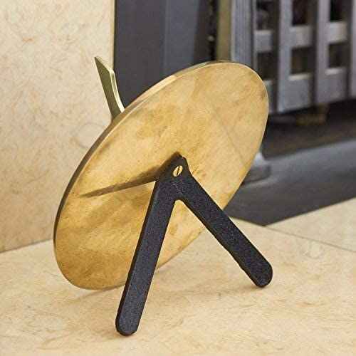 Adiba Home Decor's Brass Sundial 8-Inch Approx. Made in India Metal Garden Home Decor and Wedding Gift 'Grow Old with Me'