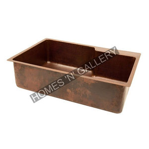 Fregaderos de cocina martillados grises personalizados de acero inoxidable 304 doble fregadero de cocina hecho a mano - Product Image 5