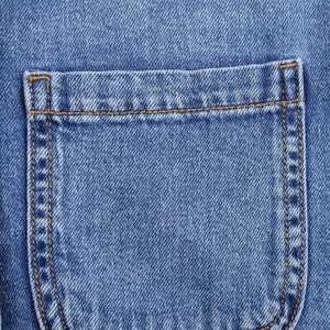 Za Femme Vêtements Poche Courte Denim Chemise Femme Manches Longues Plus Jeans Costume - Product Image 3