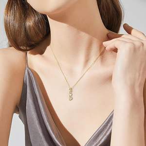 Colliers Infinity pour femmes, collier pendentif diamant en argent sterling 925 clarté, collier délicat plaqué or blanc pour femmes - Product Image 6