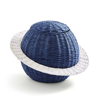 Adorable panier pour enfant en jacinthe d'eau tressée à la main pour le rangement des jouets et la décoration de la chambre d'enfant