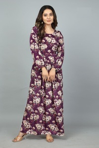 Kurti impreso de calidad estándar con el mismo cinturón a juego en mangas completas para ropa de mujer de fabricante indio - Product Image 3