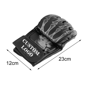 Gants de boxe MMA personnalisés en gros avec poignées réglables pour la fermeture en cuir PU pour hommes adultes - Product Image 6