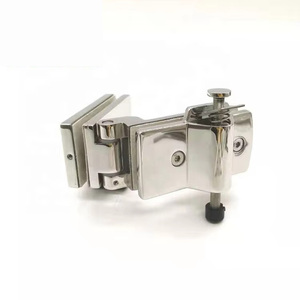 Charnière de porte pliante en verre sans cadre en acier inoxydable avec pêne dormant - Product Image 4