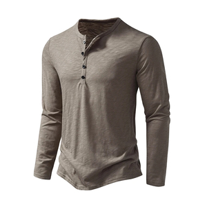 Camiseta de Manga Larga Personalizada con Logotipo para Hombre, Camiseta de Invierno de Manga Larga de Primera Calidad, Corte Regular - Product Image 1