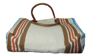 حقيبة حمل قطنية مصنوعة يدوياً متعددة الألوان عصرية للشاطئ نسائية جديدة - Product Image 3