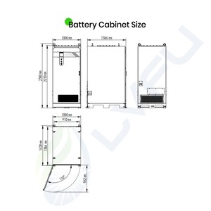 Gabinete de baterías personalizado LVFU de 125KW, generador diésel alternativo fuera de la red, sistema de almacenamiento de energía solar con baterías BESS de 261KWH - Product Image 2
