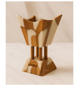 Brûleur à Bakhoor en bois d'acacia premium et résine époxy 2026 |   Diffuseur d'encens d'aromathérapie au design personnalisable artisanal |   Luxe - Product Image 2