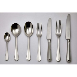 Silver Plated Stainless Steel Premium Quality Cutlery Set Multi-color Printing <b>Gold</b> Thick Handle Stainless Steel Cutlery Set - Product Image 1