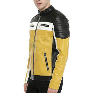 เสื้อแจ็คเก็ตหนังผู้ชายทรงเข้ารูป หลายสี ดีไซน์เรียบหรู สไตล์ร่วมสมัย - Product Image 2