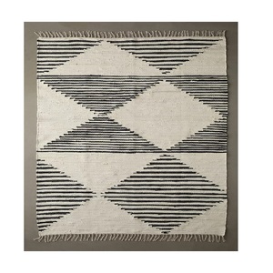 Alfombras Chindi bohemias hechas a mano indias alfombras de algodón lavables coloridas para interiores rústicos decoración tejida para sala de estar - Product Image 1