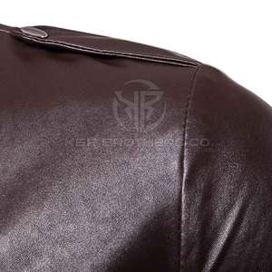 แจ็กเก็ตหนังแฟชั่นสำหรับผู้ชาย, แจ็กเก็ตหนังแฟชั่นฤดูหนาวสไตล์โมเดิร์นลำลองบุนุ่มสบาย - Product Image 4