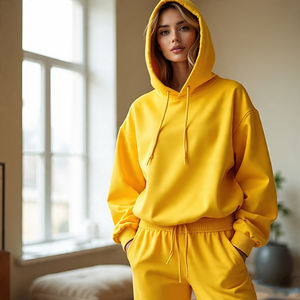 <b>Oversize</b> Printed Solid Tracksuit Ladies Regular Fit Hoodie <b>Sweatpants</b> Women Sportswear Jogger Rhinestone Breathable Eco-Friendly - Product Image 2