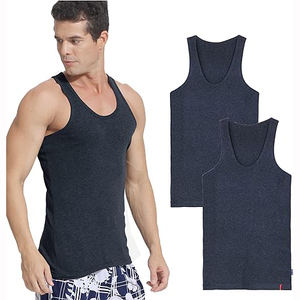 Débardeurs d'entraînement décontractés pour hommes Vêtements de sport d'été sans manches en coton Vêtements de sport personnalisés - Product Image 1