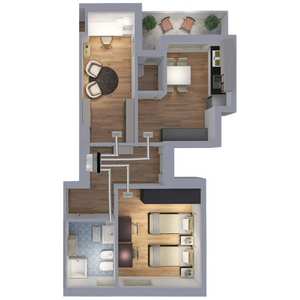 Pleno de Poliuretano Expandido con 4 Salidas y 4 Conexiones Cónicas de 100, 127 y 150 mm, Accesorio para Sistema HVAC Doméstico - Product Image 2