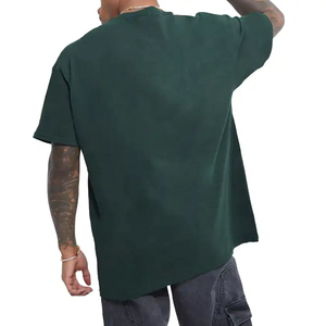 Camisetas de calle lavadas con ácido para hombre Logotipo personalizado 100% algodón Ligero Transpirable Ajuste de gran tamaño OEM disponible - Product Image 2