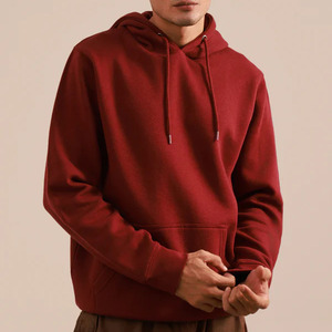 Top haut de gamme hommes pull lourd coton polaire 100% coton mélangé solide haut cordes de tirage pour l'hiver 2026 - Product Image 1