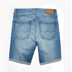 Shorts Vaqueros Rectos de Verano Transpirables con Bordado, Personalizados para Hombre, Estilo Urbano, con Botones, Lavado Oscuro - Product Image 2