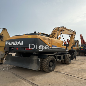 Pelle sur pneus Hyundai 210W-9 21 tonnes pelle originale de marque coréenne. Pelles sur pneus d'occasion modernes à vendre à bas prix - Product Image 4