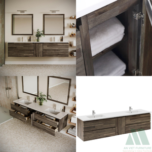 Phong cách hiện đại tủ gỗ gỗ và kim loại vanities phòng tắm cho khách sạn ngoài trời phòng tắm nhà bếp phòng ngủ Made in Việt Nam - Product Image 5