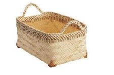 Artisan and Durable Bamboo Gift <b>Basket</b> Rattan <b>Basket</b> With Handles Ideal for Weddings Festivals Home Decor Flower <b>Basket</b> - Product Image 3