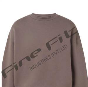 Unisex Oversized Sherpa Lined Basics Cotton Blended Sweatshirt Winter Warm <b>Fleece</b> Crewneck Pullover <b>Jumper</b> Long Plain Dyed - Product Image 6