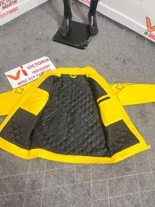 Chaqueta DE TRABAJO acolchada de algodón no tejida impermeable a prueba de viento para hombres con bordado y logotipo de diamantes de imitación Lona de longitud corta - Product Image 5